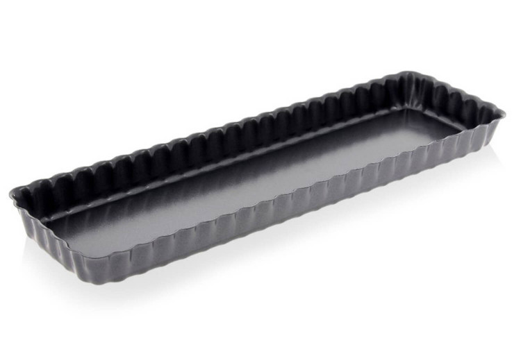 Moule à tarte rectangulaire antiadhésif De Buyer acier indéformable