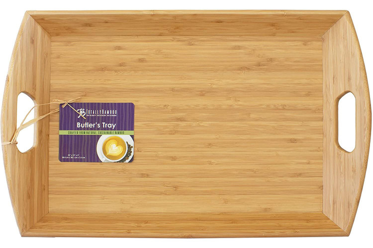 Plateau de service Totally Bamboo avec 2 poignées 58,5x38cm