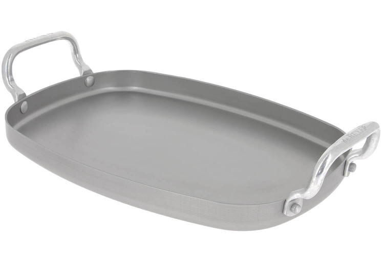 Plancha en fer De Buyer Mineral B 38x26cm - 2 poignées