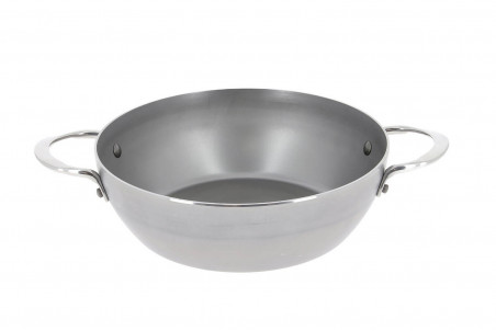 Sauteuse De Buyer Mineral B Element en fer bombée - 2 anses