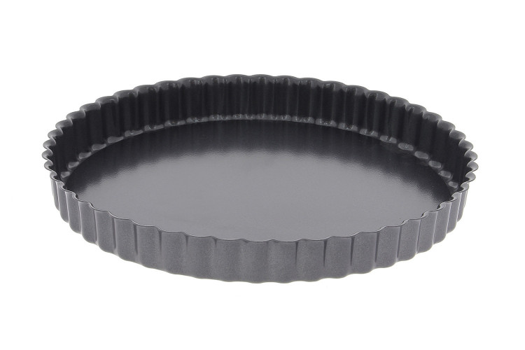Moule à tarte cannelé antiadhésif De Buyer acier indéformable - fond fixe