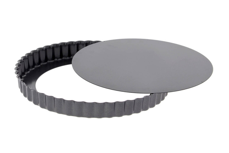 Moule à tarte cannelé antiadhésif De Buyer acier indéformable - fond amovible