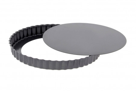 Moule à tarte cannelé antiadhésif De Buyer acier indéformable - fond amovible