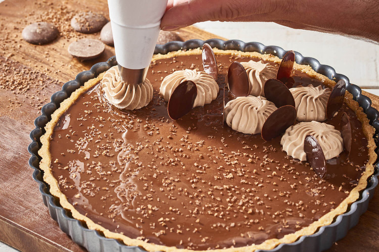 Moule à tarte cannelé antiadhésif De Buyer acier indéformable - fond amovible