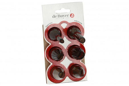 Kit de 6 douilles De Buyer Garnir en Tritan + support de rangement