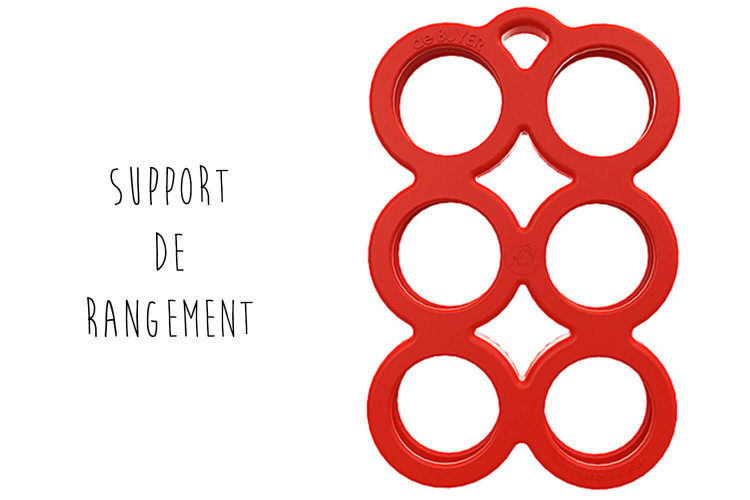 Kit de 6 douilles De Buyer Garnir en Tritan + support de rangement