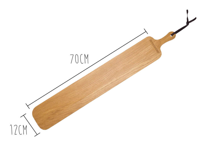 Planche à découper Dutchdeluxes XL Stripe en bois avec poignée - 12x70cm