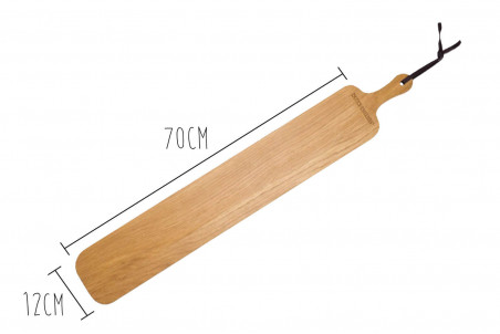 Planche à découper Dutchdeluxes XL Stripe en bois avec poignée - 12x70cm