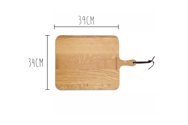 Planche à découper Dutch Deluxes XL Square en bois avec poignée - 34x39cm
