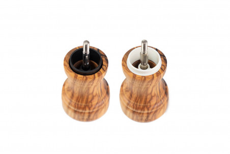 Lot de deux moulins à sel et poivre Peugeot Duo Bistro - bois d'olivier 10cm