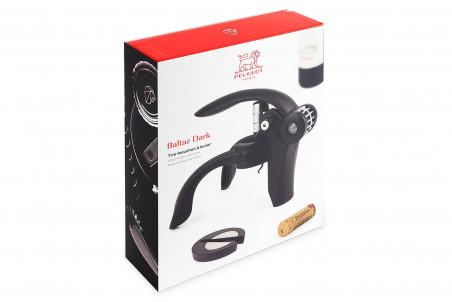 Tire bouchon à levier Peugeot Baltaz Dark en zamak et ABS - 14cm
