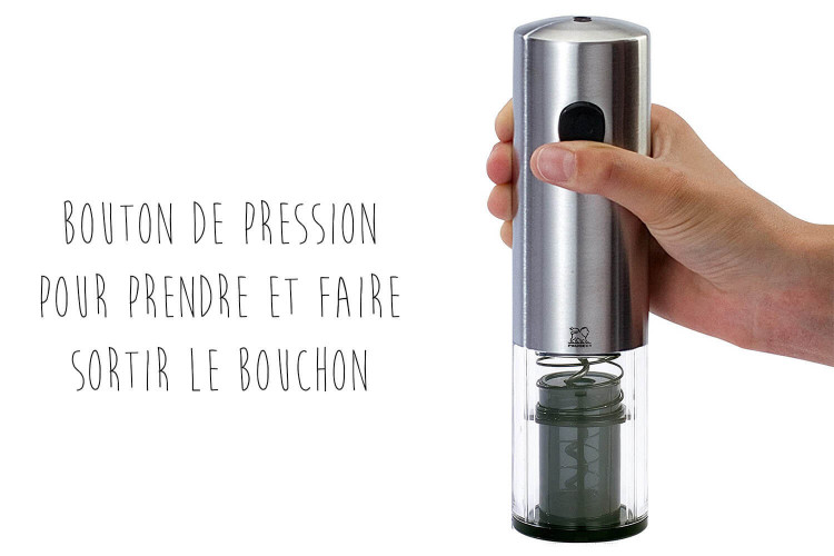 Tire-bouchon électrique Peugeot Elis rechargeable en inox - 20cm