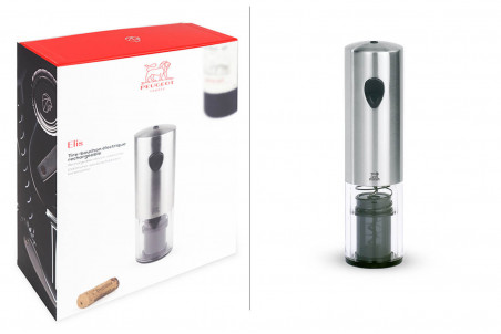 Tire-bouchon électrique Peugeot Elis rechargeable en inox - 20cm