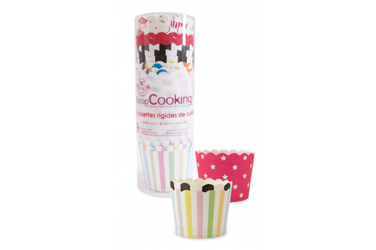 Boite 25 caissettes de cuisson Scrapcooking rigides - 6x4,5cm