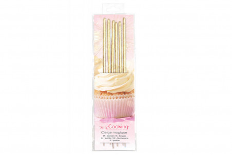 Lot de 6 bougies magiques Scrapcooking - Longues et dorées
