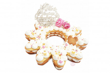 Cake topper "Joyeux Anniversaire" Scrapcooking en bois réutilisable