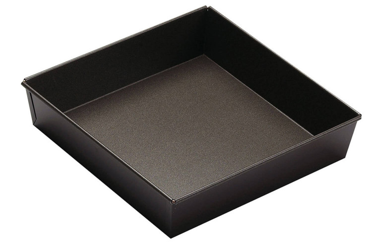 Moule à manqué carré en acier Gobel antiadhésif - 24x24cm