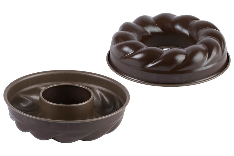 Moule à savarin torsadé Gobel antiadhésif en acier - diamètre 22cm