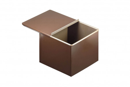 Moule à pain de mie carré Gobel antiadhésif en acier avec couvercle - 20x20cm