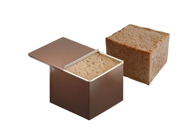 Moule à pain de mie carré Gobel antiadhésif en acier avec couvercle - 20x20cm