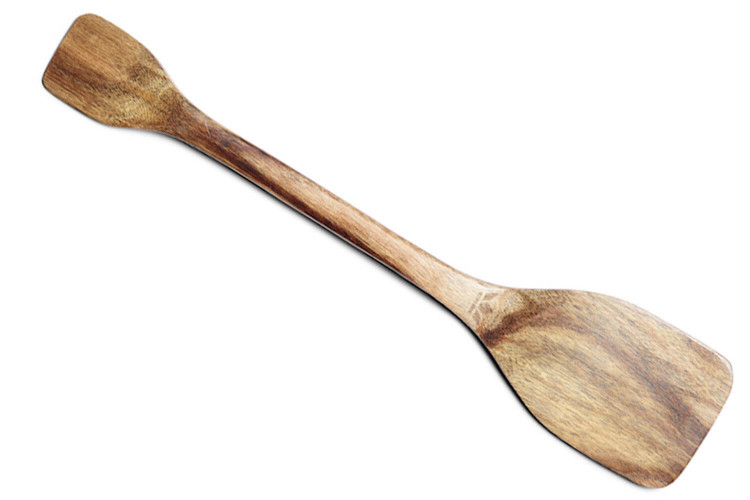 Spatule 2 en 1 pour goûter et servir Dutchdeluxes bois d'acacia - 33,5x7cm