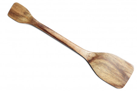 Spatule 2 en 1 pour goûter et servir Dutchdeluxes bois d'acacia - 33,5x7cm