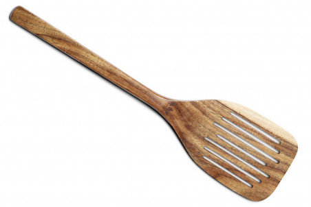 Spatule ajourée grand format Dutchdeluxes bois d'acacia - 34,5x9cm