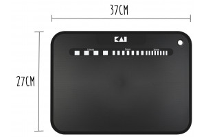 Planche à découper souple KAI synthétique noire - 37x27cm