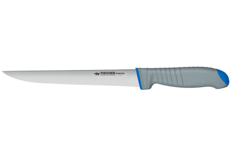 Couteau de boucher Fischer Sandvik manche confort - lame étroite 20cm