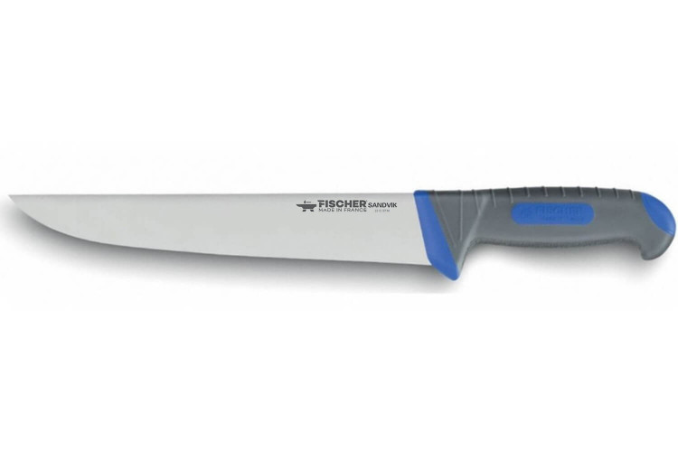 Couteau tranchelard Fischer Sandvik manche confort - lame épaisse 35cm
