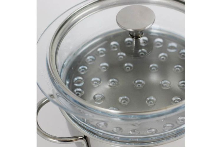 Set vapeur Cristel Master Faitout en inox + cuit-vapeur et couvercle en verre