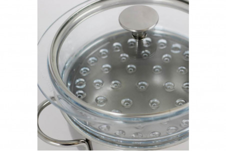 Set vapeur Cristel Master Faitout en inox + cuit-vapeur et couvercle en verre
