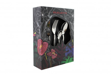 Ménagère 24 pièces grise Bugatti Glamour en inox 18/10