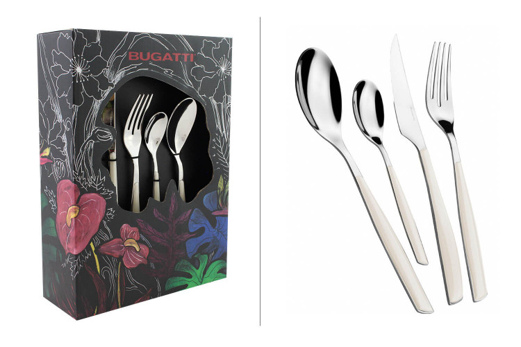Ménagère 24 pièces ivoire Bugatti Glamour en inox 18/10