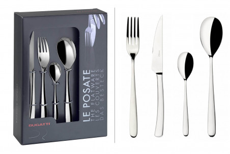 Ménagère 24 pièces Bugatti Preludio en inox 18/10