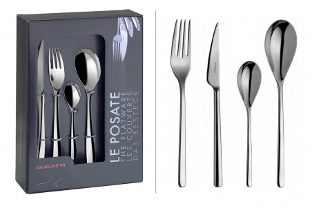 Ménagère 24 pièces Bugatti Sintesi en inox 18/10
