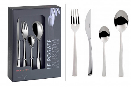 Ménagère 24 pièces Bugatti Caprera en inox 18/10