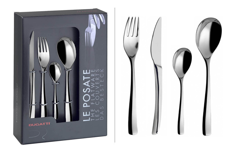 Ménagère 24 pièces Bugatti Amalfi en inox 18/10