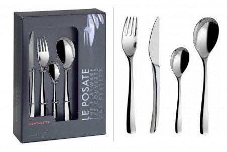 Ménagère 24 pièces Bugatti Amalfi en inox 18/10