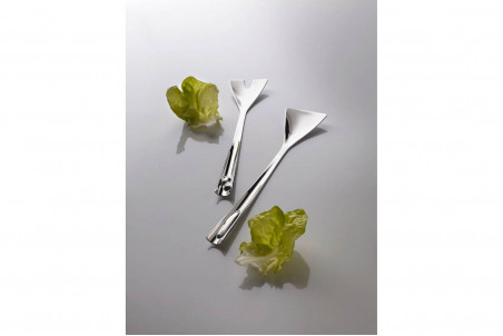 Couverts à salade Bugatti Acqua en inox 18/10 30cm