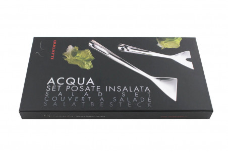Couverts à salade Bugatti Acqua en inox 18/10 30cm