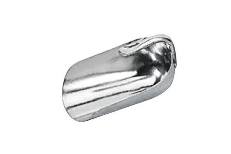 Pelle alimentaire aluminium 30cm poignée retournée