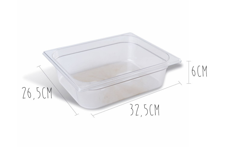 Bac gastronorme en copolyester - 1/2 32,5x26,5cm