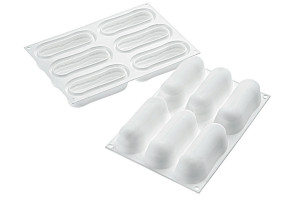 Moule en silicone professionnel Silikomart - 6 formes éclair 129x40mm 2