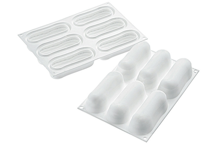Moule en silicone professionnel Silikomart - 6 formes éclair 129x40mm