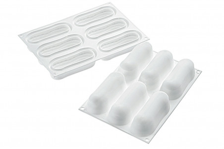 Moule en silicone professionnel Silikomart - 6 formes éclair 129x40mm
