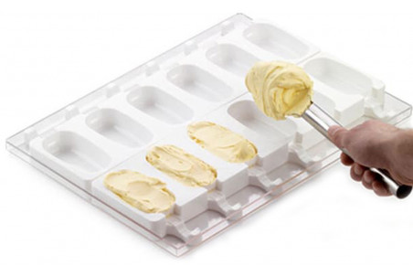 Moule à glace Silikomart Stecco Flex en silicone - 12 esquimaux 92x42mm