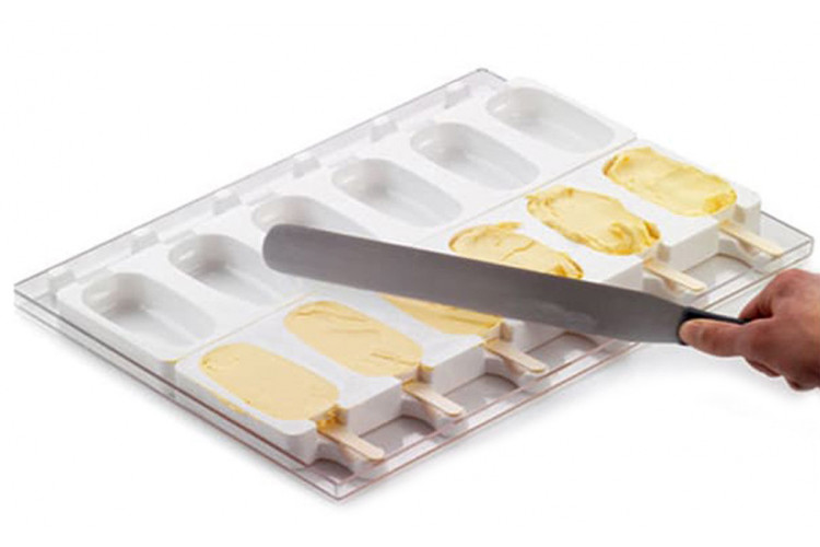 Moule à glace Silikomart Stecco Flex en silicone - 12 esquimaux 92x42mm