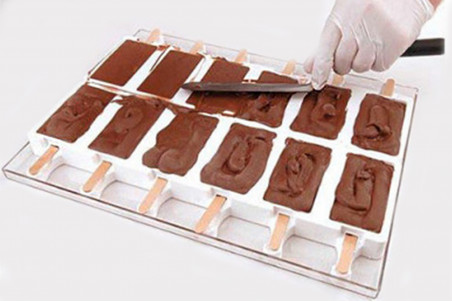 Moule à glace Silikomart Stecco Flex en silicone - 12 formes choco 92x48mm