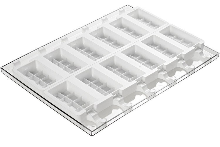Moule à glace Silikomart Stecco Flex en silicone - 12 formes choco 92x48mm